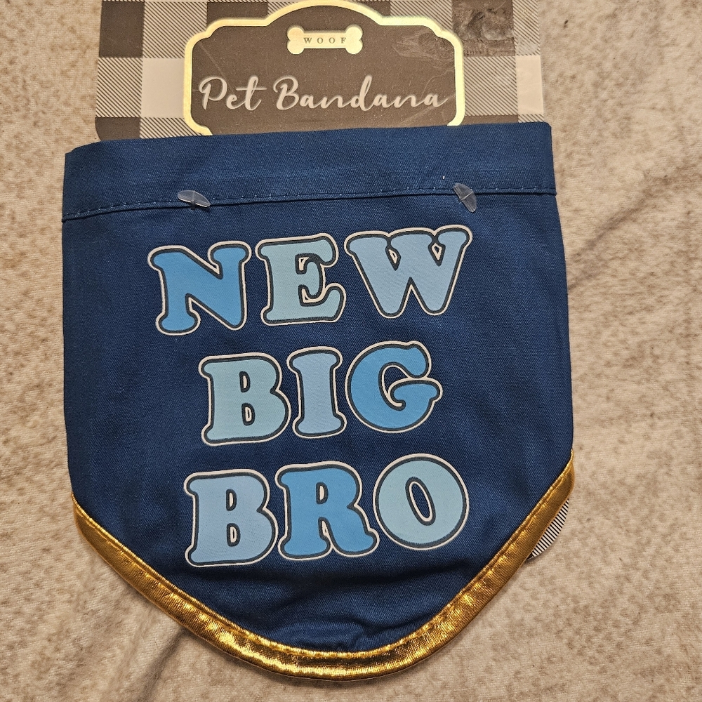Woof New Big Sibling Bandana For Pets! NWT